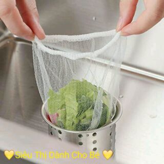 Set 1 bịch gồm 100 túi lọc rác bồn rửa chén, ống thoát nước