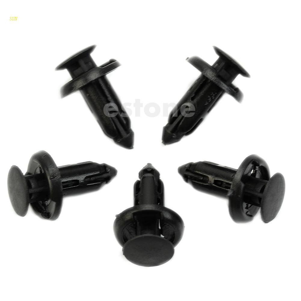 Set 10 Đinh Tán Nhựa 8mm Màu Đen Gắn Cửa Xe Hơi Tiện Dụng