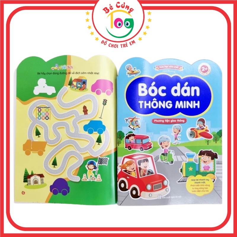 Đồ Chơi Bóc Dán Thông Minh Song Ngữ Anh Việt Vừa Học Vừa Chơi Luyện Khéo Tay Tinh Mắt Cho Bé