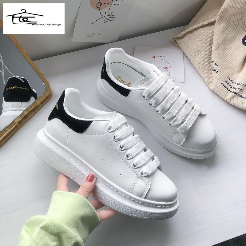 Hàng Có Sẵn Bán Chạy~Giày Màu Trắng Thời Trang Mùa Hè Phong Cách Hàn Quốc 2020 Dễ Phối Đồ Dành Cho Học Sinh Nữ