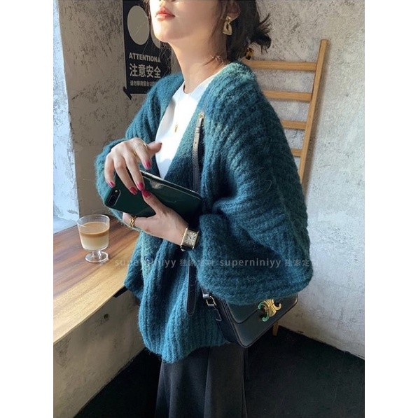 Áo len cardigan màu kẹo ngọt mùa đông thời trang ulzzang Hàn Quốc