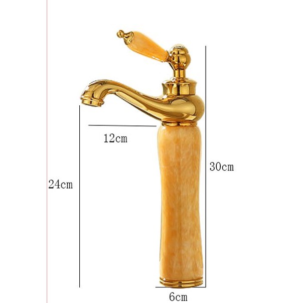 VÒI LAVABO ĐÁ NÓNG LẠNH CỔ CAO 30CM