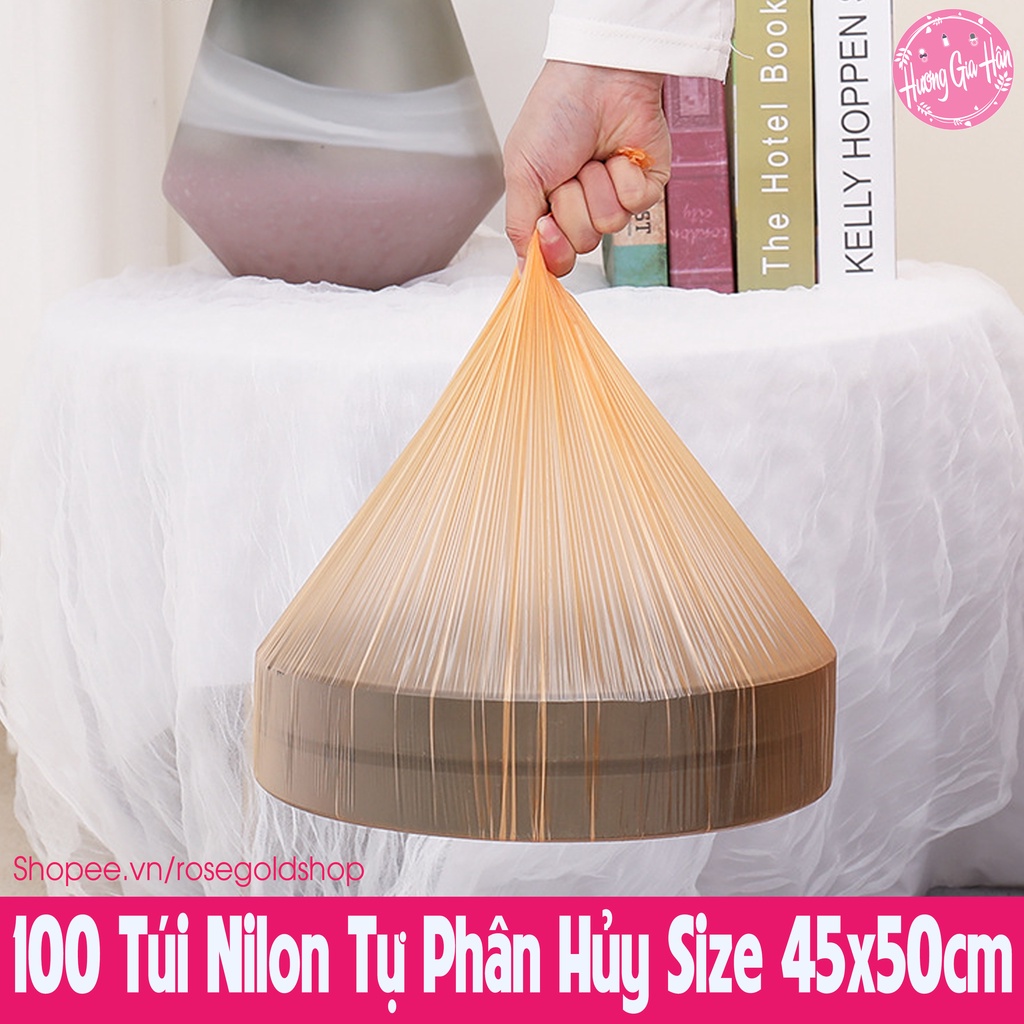 Cuộn 30/100 Túi Đựng Rác Tự Phân Hủy Size 45x50cm