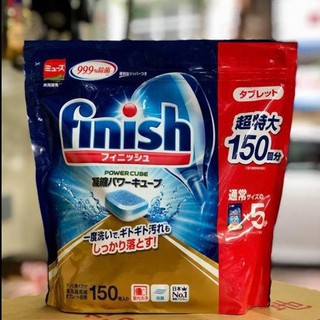 Viên rửa chén bát ly finish power 150 viên dùng cho máy rửa bát. Tặng que thử nước cứng