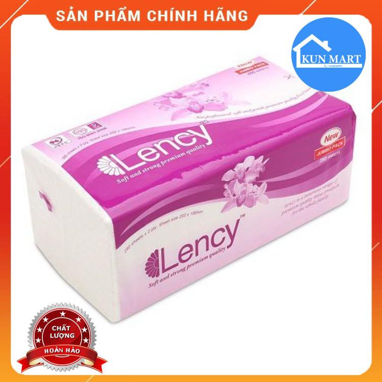 Giấy Ăn Rút Lency Mềm Mịn 180 Tờ x 3 lớp