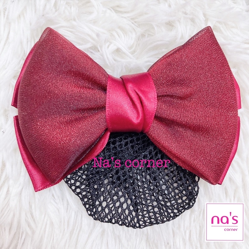 Kẹp lưới bới tóc búi tóc hoạ tiết cao cấp (2)