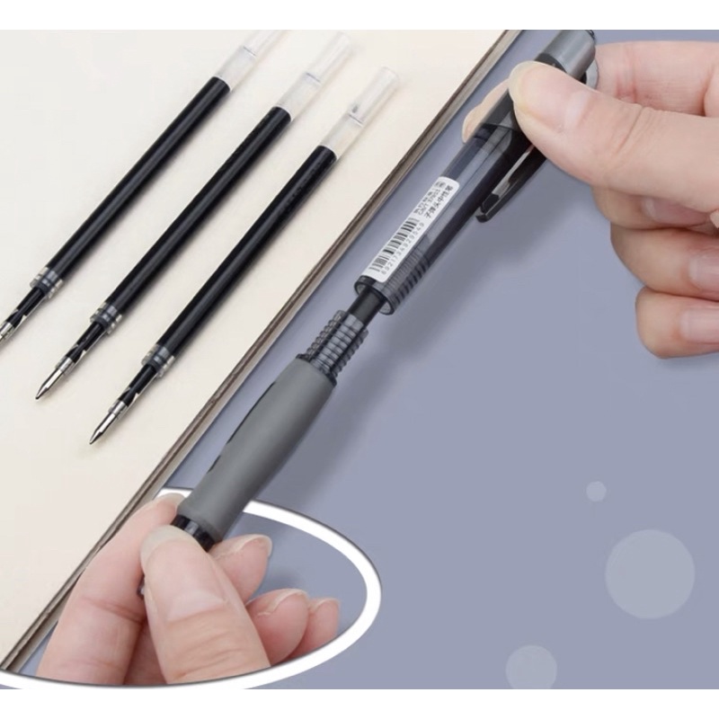 Hộp 20 cây ruột bút Deli S206 0.5 mm Akai ba màu xanh đen đỏ dành cho bút S01 A575 A057B