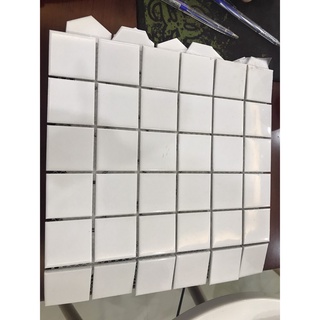 Gạch mosaic gốm trắng ốp trang trí nội ngoại thất, nhà hàng, khách sạn, hàng sẵn kho, giá rẻ, dễ dàng lau chùi