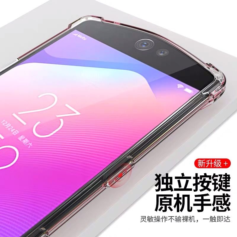 Điện thoại Meitu T9 di động T8S vỏ bảo vệ silicone m8 túi khí trong suốt chống rơi M8S vỏ bọc bốn gó