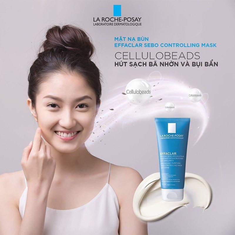 Mặt Nạ Bùn Kiểm Soát Bóng Nhờn La Roche-Posay Effaclar Sebo-Controlling Mask 100ml
