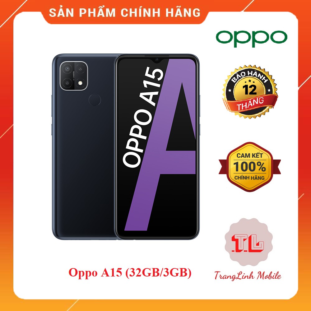 Điện thoại OPPO A15 (3Gb/32Gb) - Hàng Chính Hãng Mới 100%