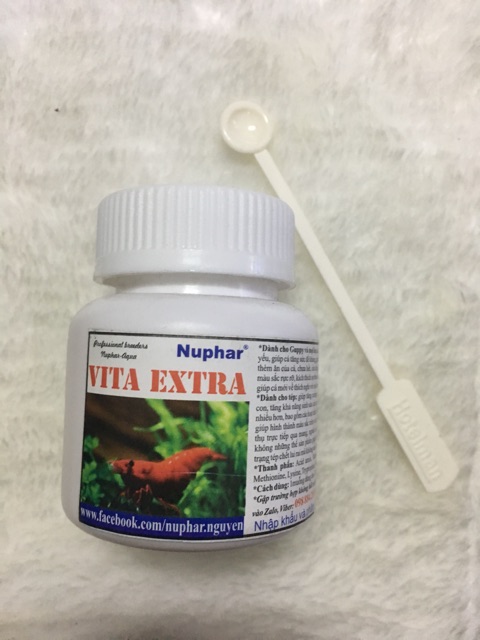 Vitamin cho cá tép đề kháng giúp sinh sản tăng màu Nuphar Vita Extra