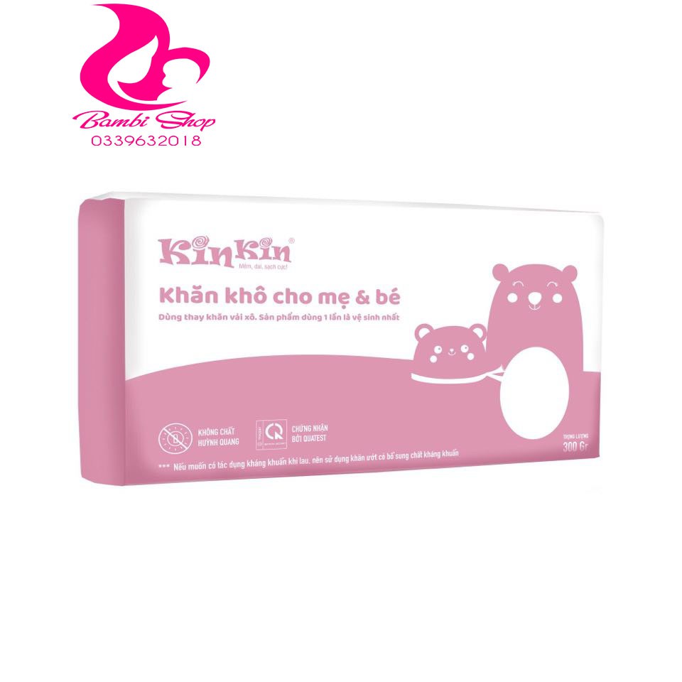 Khăn vải khô đa năng Kin Kin gói 300g
