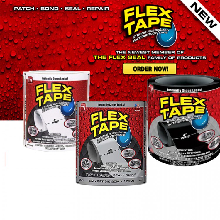 Băng keo chống chịu nước siêu dính Flex Tape - Miếng Dính Bịt Chỗ Gỉ Nước Thông Minh