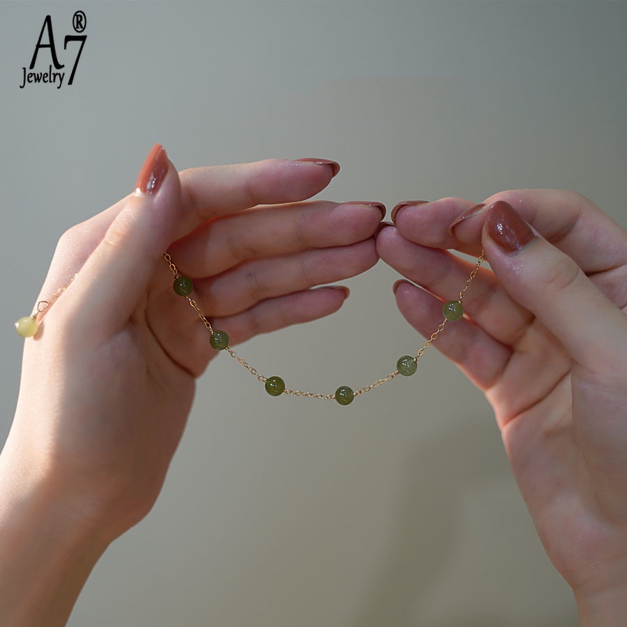 Vòng Tay Bạc A7 S925 Đính Ngọc Trai Giả Chống Dị Ứng Làm Quà Tặng Cho Nữ