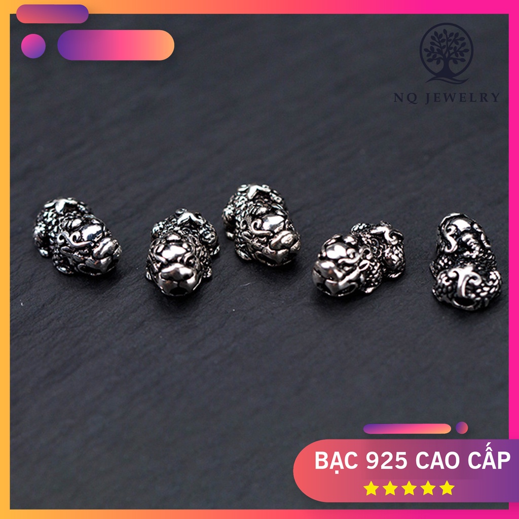 Charm S925 tỳ hưu xỏ ngang
