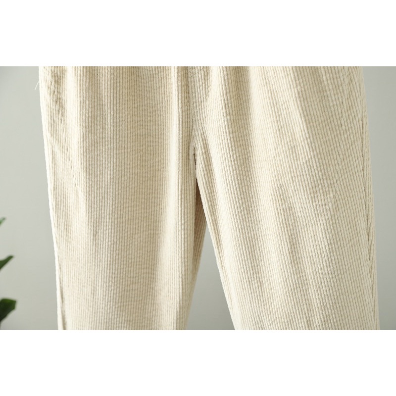 Quần Nhung Baggy Cạp Chun Kiểu dáng Hàn Quốc chất mềm mịn cho nữ