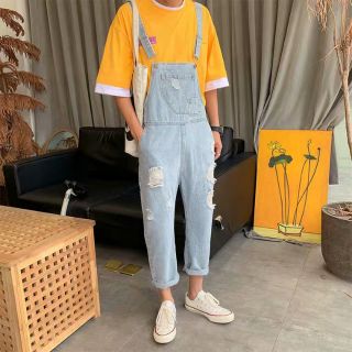 Quần yếm jean nam