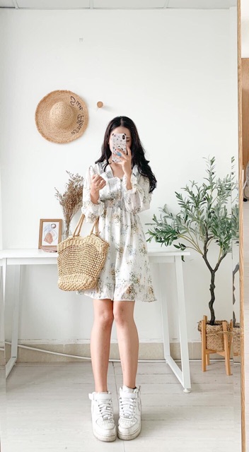 Váy hoa nhí vintage QC tiểu thư