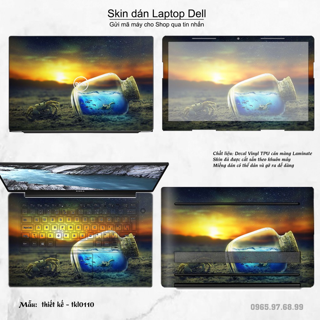 Skin dán Laptop Dell in hình thiết kế nhiều mẫu 2 (inbox mã máy cho Shop)