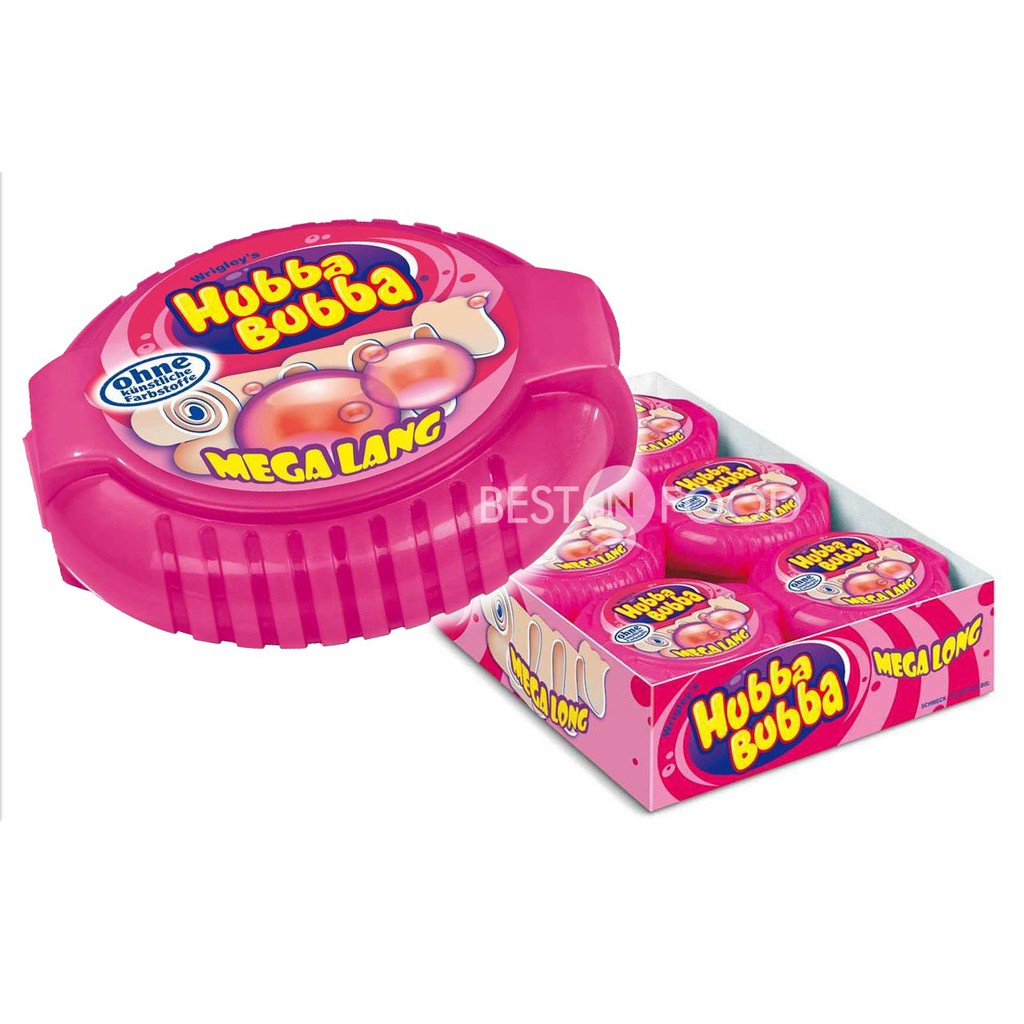 ( Bán sỉ ) Lốc 12c Kẹo gum cuộn siêu dài Hubba Bubba (180cm - 56gr)