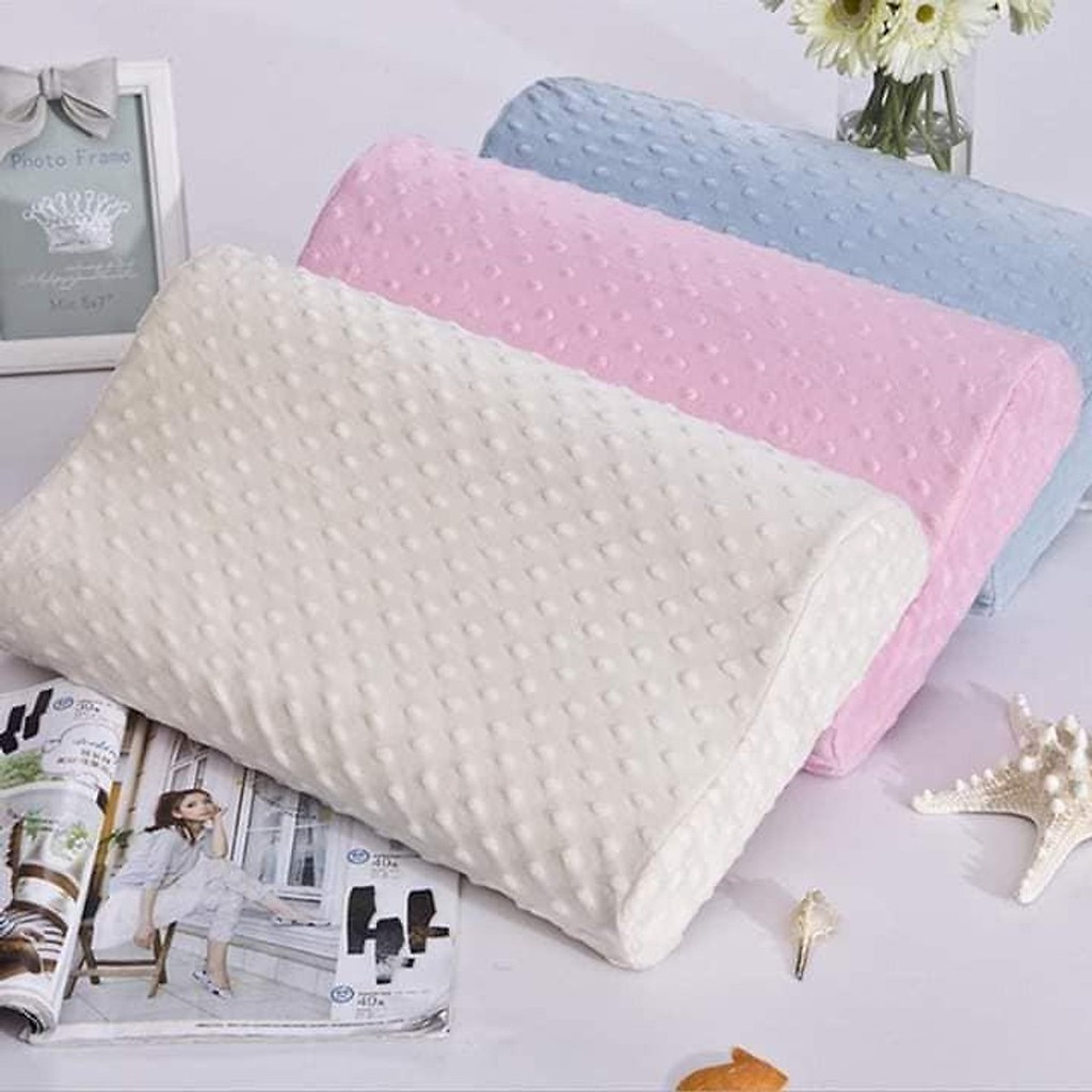 GỐI CAO SU NON ❤️FREE SHIP❤️ Bộ vỏ ruột gối nằm CAO SU NON cho người lớn, memory foam chống ngáy