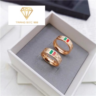 Nhẫn titan ko đEn hoa văn NT060