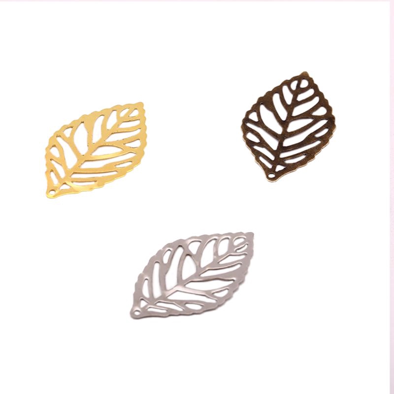Set 100 khuôn hình chiếc lá chất liệu sắt dùng làm đồ trang sức