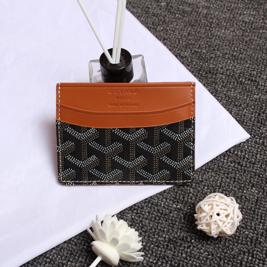 Goyard Ví Đựng Thẻ mini Đa Năng In Họa Tiết Chó Con Xinh Xắn Dành Cho Nam Và Nữ
