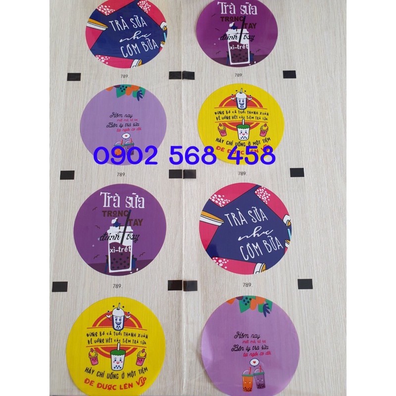 CUỘN MÀNG ÉP LY NHỰA MẪU TRÀ SỮA  TRÀ SỮA 789