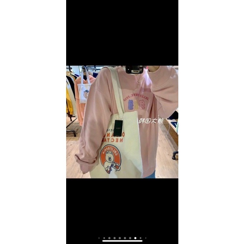 Áo sweater nữ form rộng cổ tròn thêu gấu, Áo hoddie nỉ bông thời trang thu đông phông cách Ulzzang | BigBuy360 - bigbuy360.vn
