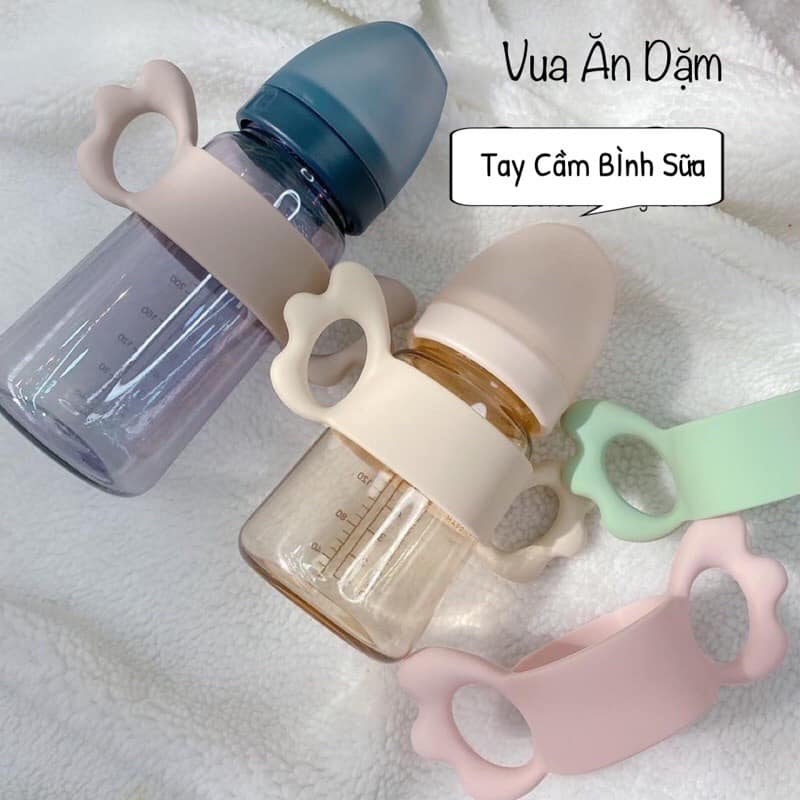 Tay cầm cánh tiên silicon cho bình Moyuum, Gross, Lansinoh, Pigeon, Avent. Tay cầm bình sữa silicon cho bình cổ rộng