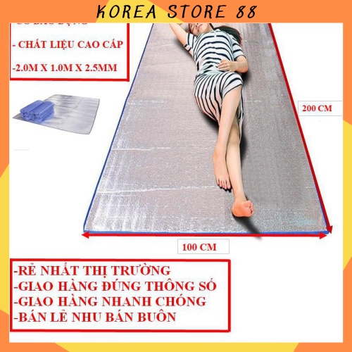 CHIẾU NGỦ TRƯA CÁ NHÂN VĂN PHÒNG 100CMx200CM DÀY 2,5MM CÓ BAO ĐỰNG 2242 KOREA STORE88