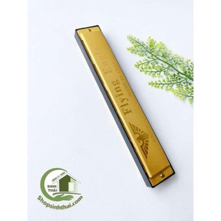 Kèn hamonica 24 lỗ cao cấp màu vàng