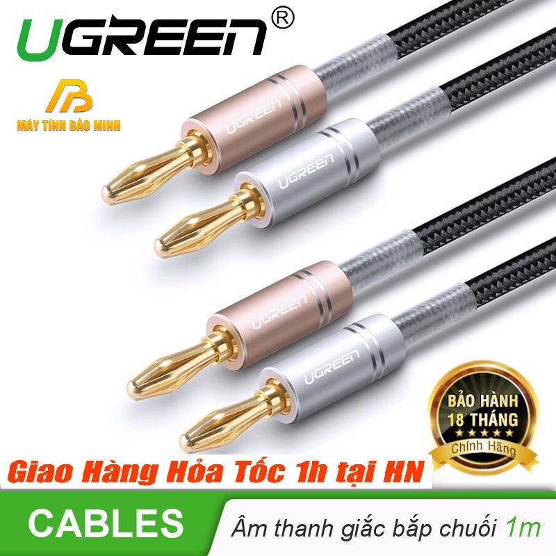 Cáp Âm Thanh Đầu Giắc Bắp Chuối Dài 1m UGREEN 50536 - Hàng Chính Hãng