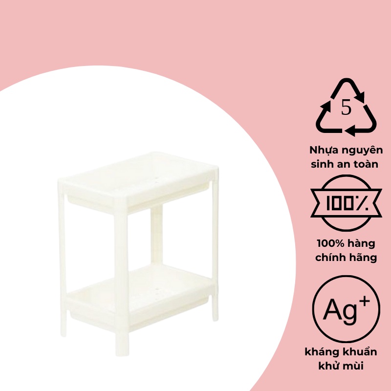Kệ đa năng nhựa 2 tầng INOCHI dùng đựng gia vị nhà bếp đựng đồ thực phẩm, kệ để đồ nhà tắm thiết kế lắp ráp tiện lợi