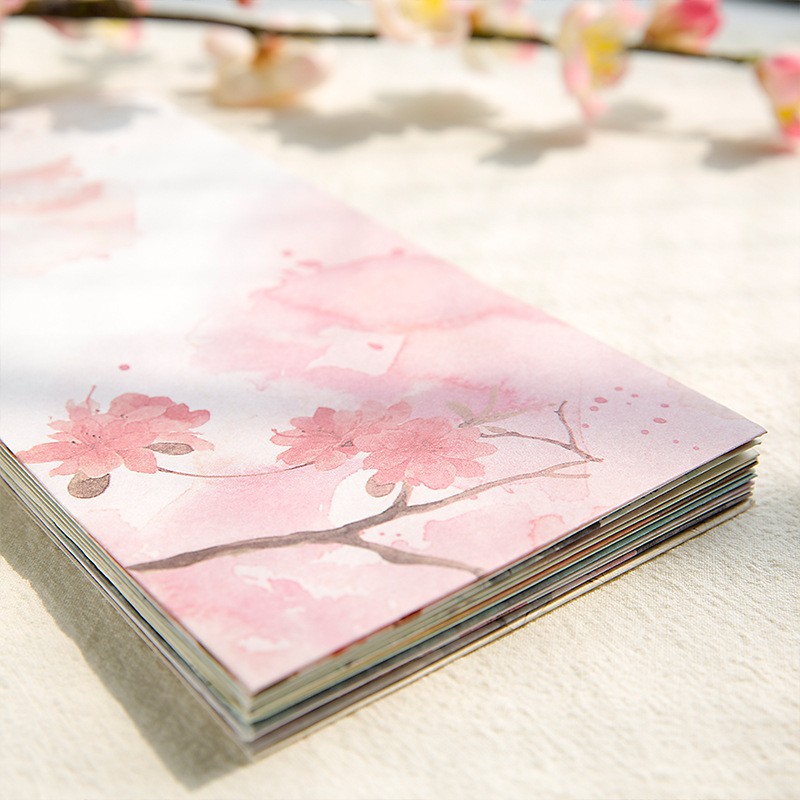 Set 5 cái - Phong thư mẫu hoa bìa dày