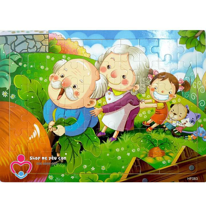 [60 mảnh] Tranh xếp hình puzzle 60 miếng có khung nền - GHÉP HÌNH LEVEL 5 cho bé phát triển trí tuệ