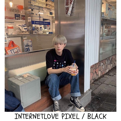 Tee LEVENTS Internetlove Pixel , Áo Thun Local Brand Levent Tay Lỡ Form Rộng Unisex Nam Nữ Freesize Full Tag Libra Store