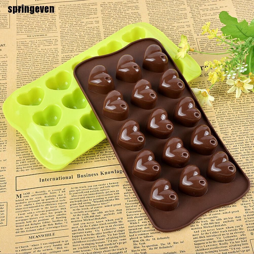 Khuôn Silicone Tạo Hình Trái Tim Làm Bánh Kẹo / Chocolate / Muffin