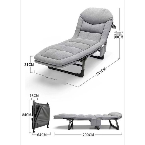 Giường Gấp,Giường gấp êm ái hàng， Giường Xếp Văn Phòng Siêu Gọn-Bảo hành 12 tháng