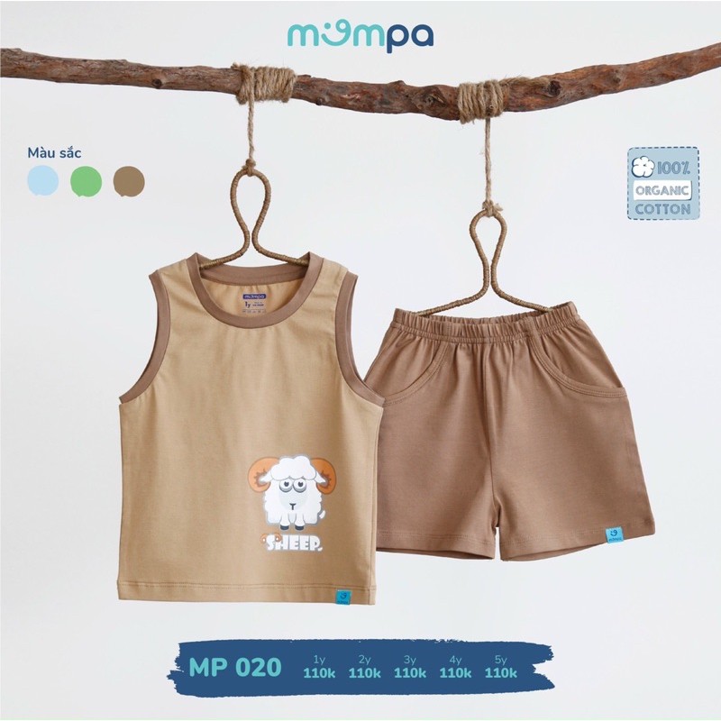 [MOMPA] Bộ ba lỗ vải cotton dành cho bé trai