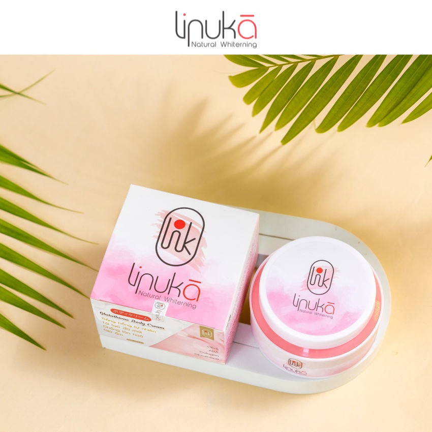 Kem dưỡng trắng da body LINUKA 150g giúp dưỡng ẩm trắng sáng phù hợp cho mọi loại da.
