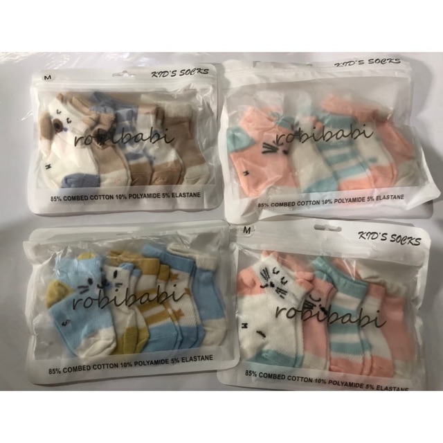 Set 5 đôi tất lưới mùa hè cho bé