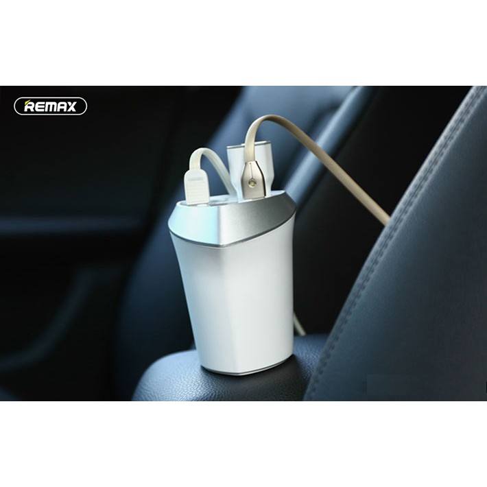 Bộ Sạc Đa Năng Cho Ô Tô Remax CR-3XP 3 USB, 2 Tẩu Sạc - BH 1 Năm