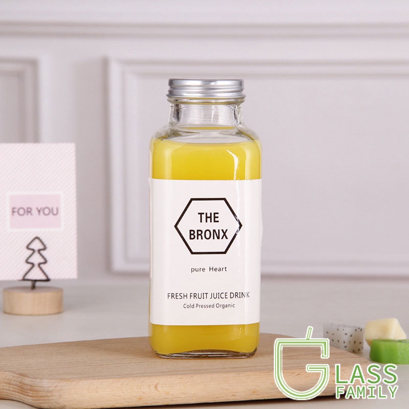 Bình nước thủy tinh có nắp nhôm chống tràn tái sử dụng chất lượng