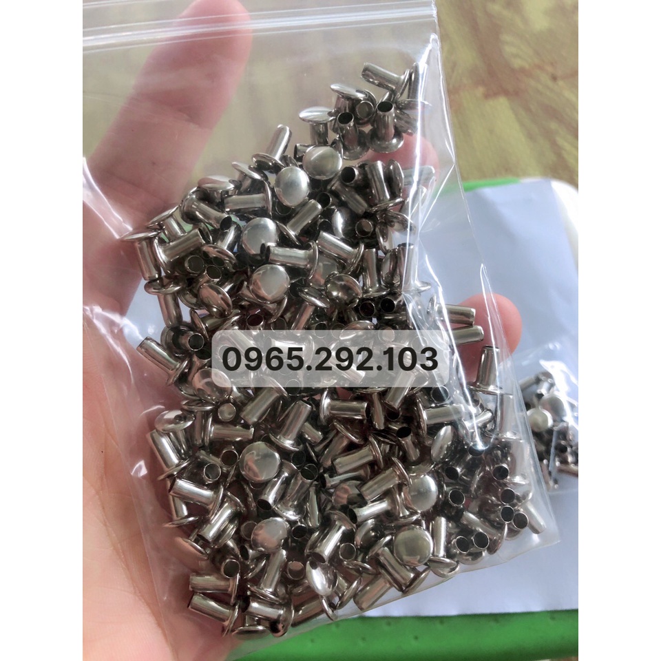 Đinh Tán Rỗng 8x3mm 100g, Đinh Mũ Bảo Hiểm 100g