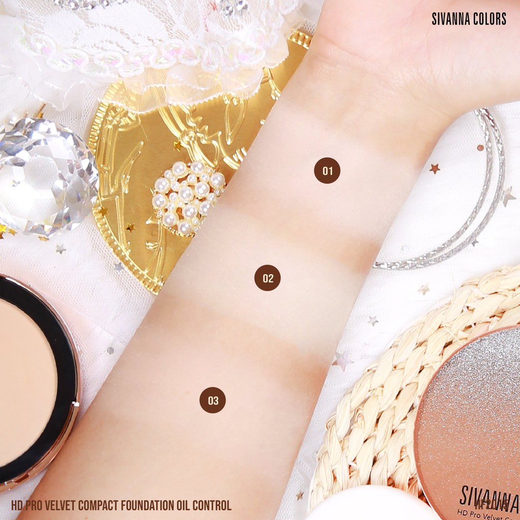 [NEW] Phấn Phủ Sivanna Colors HD VelVet Compact Foundation Oil Control HF2015