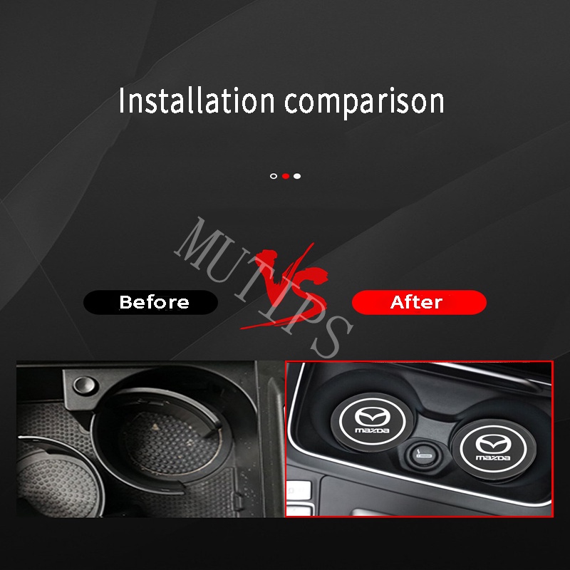 MAZDA Thảm Lót Cốc Nước Bằng Silica Gel Chống Trượt Chuyên Dùng Cho Xe Hơi Mazda2 6 5 3 CX5 CX30 CX8 CX3 gp bl