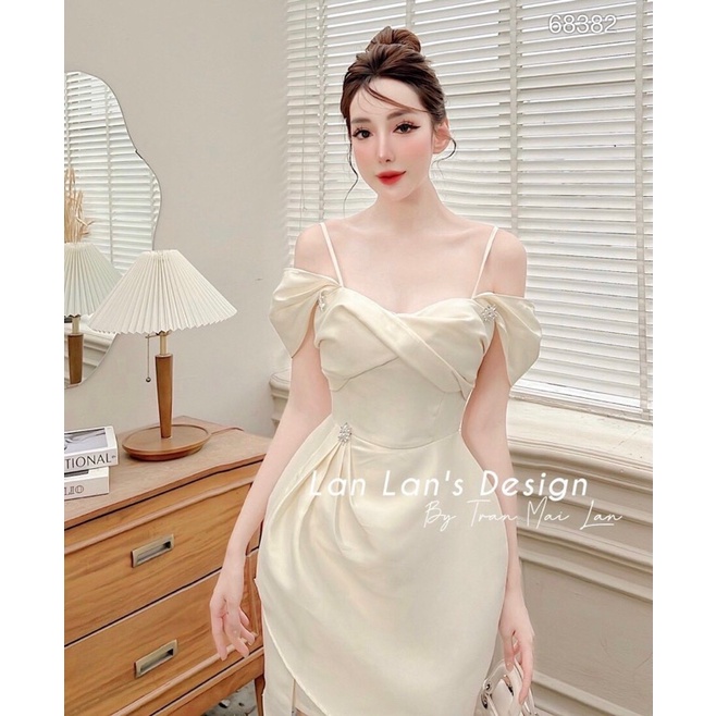 Đầm tacta khuy đá